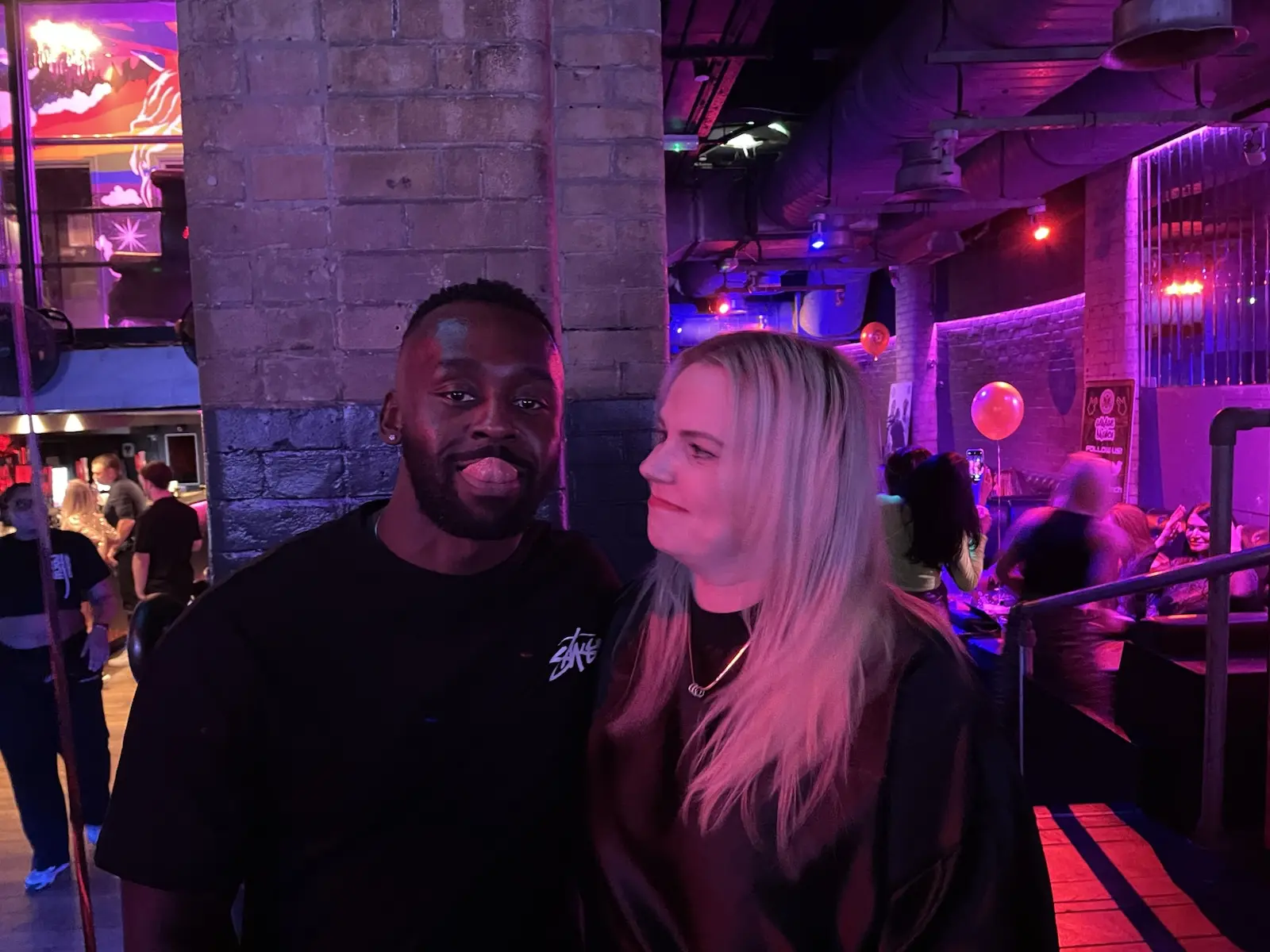 Clare and Luke celebrating together